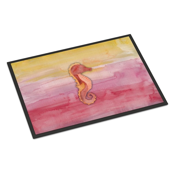 Carolines Treasures 24 x 36 in. Seahorse Watercolor Indoor or Outdoor Mat BB7425JMAT - main